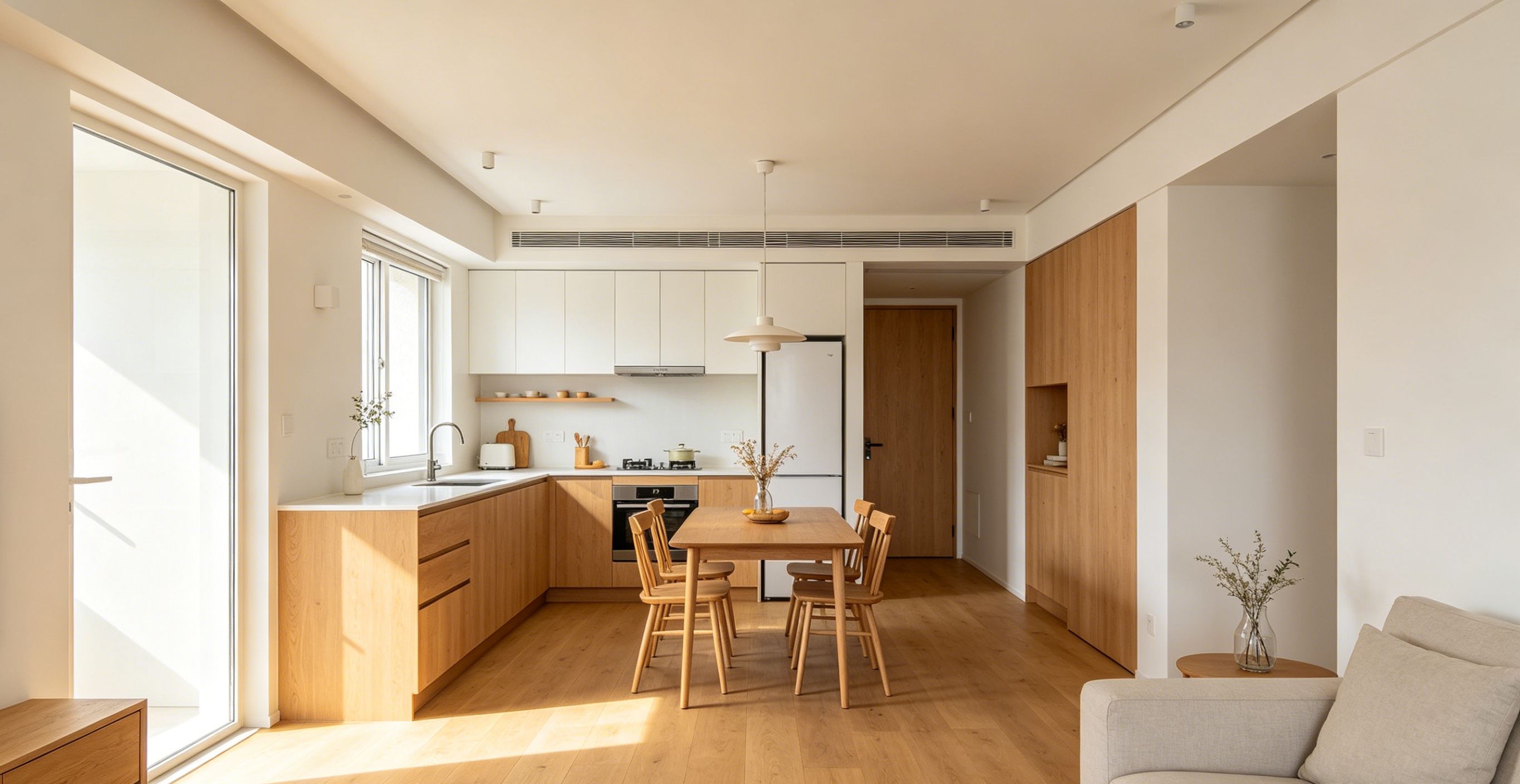 Nordic Simplicity: A Scandinavian Minimalist Small Apartment